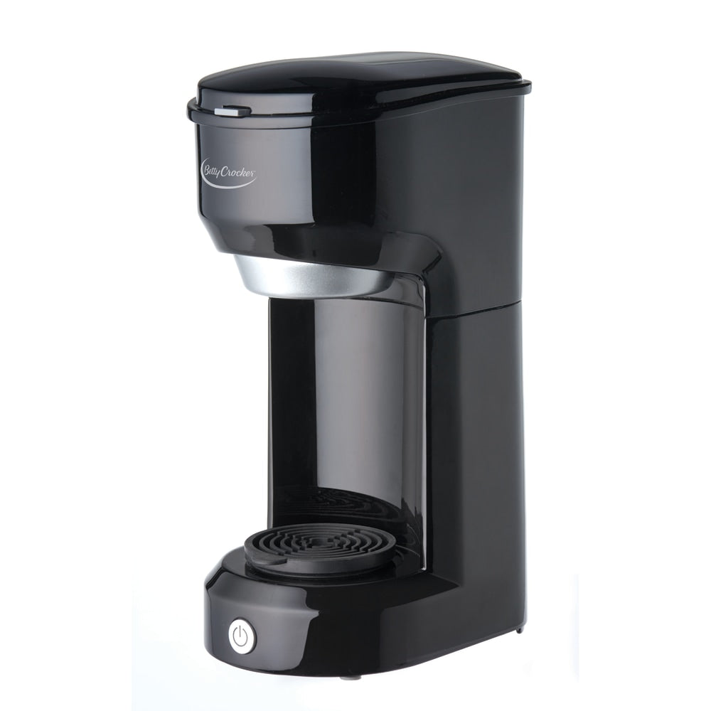 Betty Crocker Single Serve Coffee Maker, 11-1/2inH x 5-7/16inW x 7inD, Black