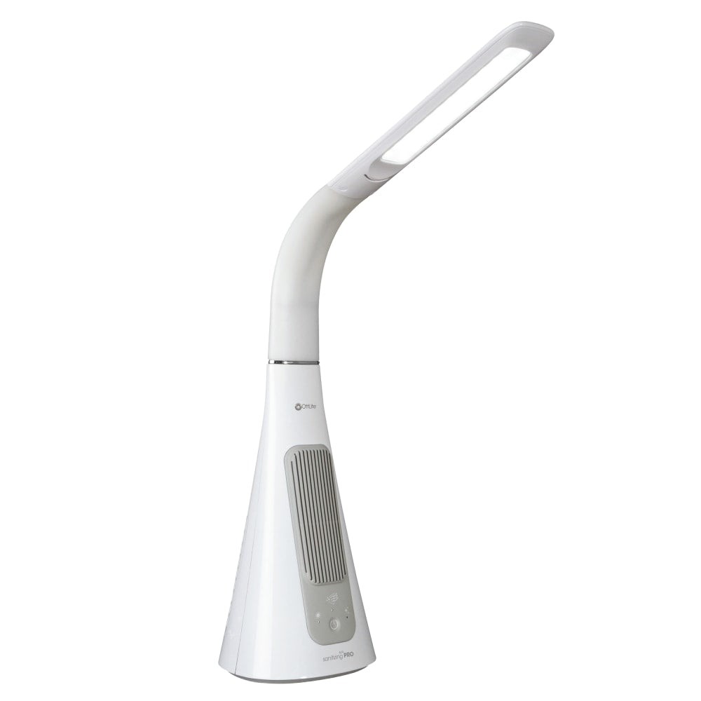OttLite Wellness Series SanitizingPro LED Desk Lamp And UV Air Purifier, 25inH, White