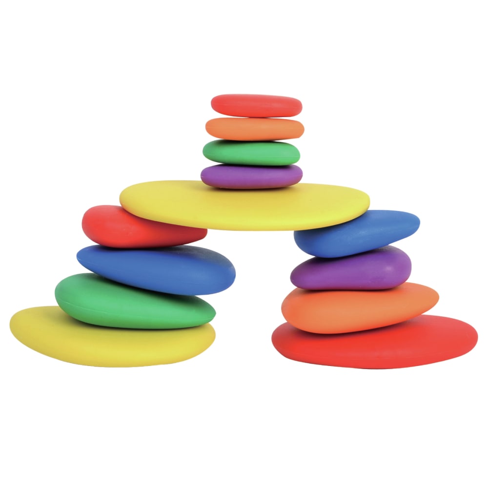 Edx Education Rainbow Pebbles 56-Piece Set, Assorted Colors