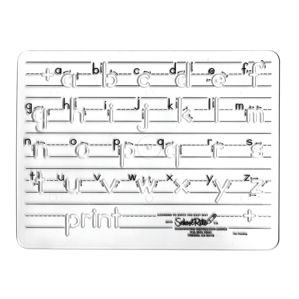 School Rite Handwriting Instruction Guide Template, Lowercase Manuscript, Grade PreK - 4