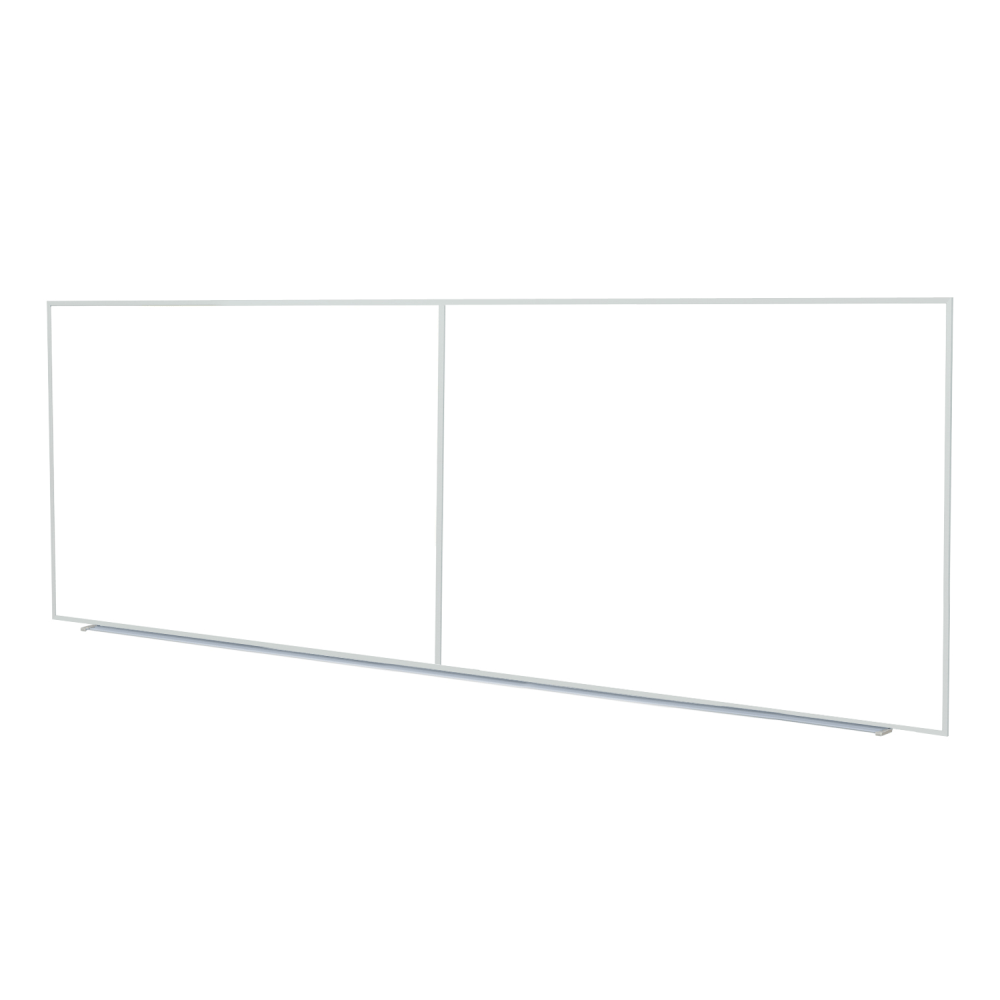 Ghent M2 Non-Magnetic Dry-Erase Whiteboard, 48in x 144in, Satin Aluminum Frame