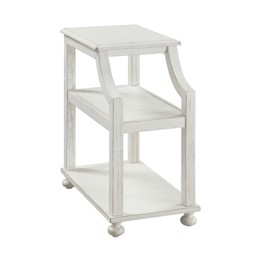 Coast To Coast Chairside Accent Table, 26inH x 14inW x 24inD, White