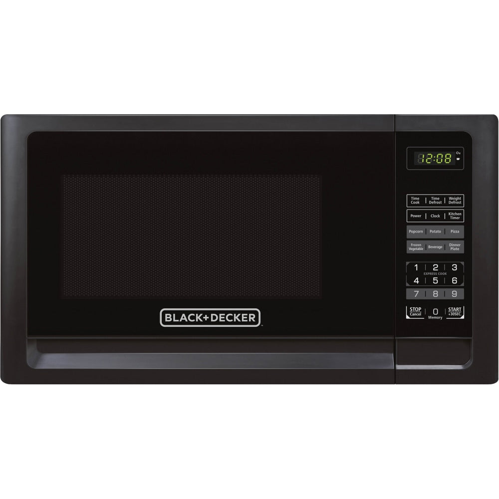 Black+Decker 0.7 Cu Ft Digital Countertop Microwave, Black