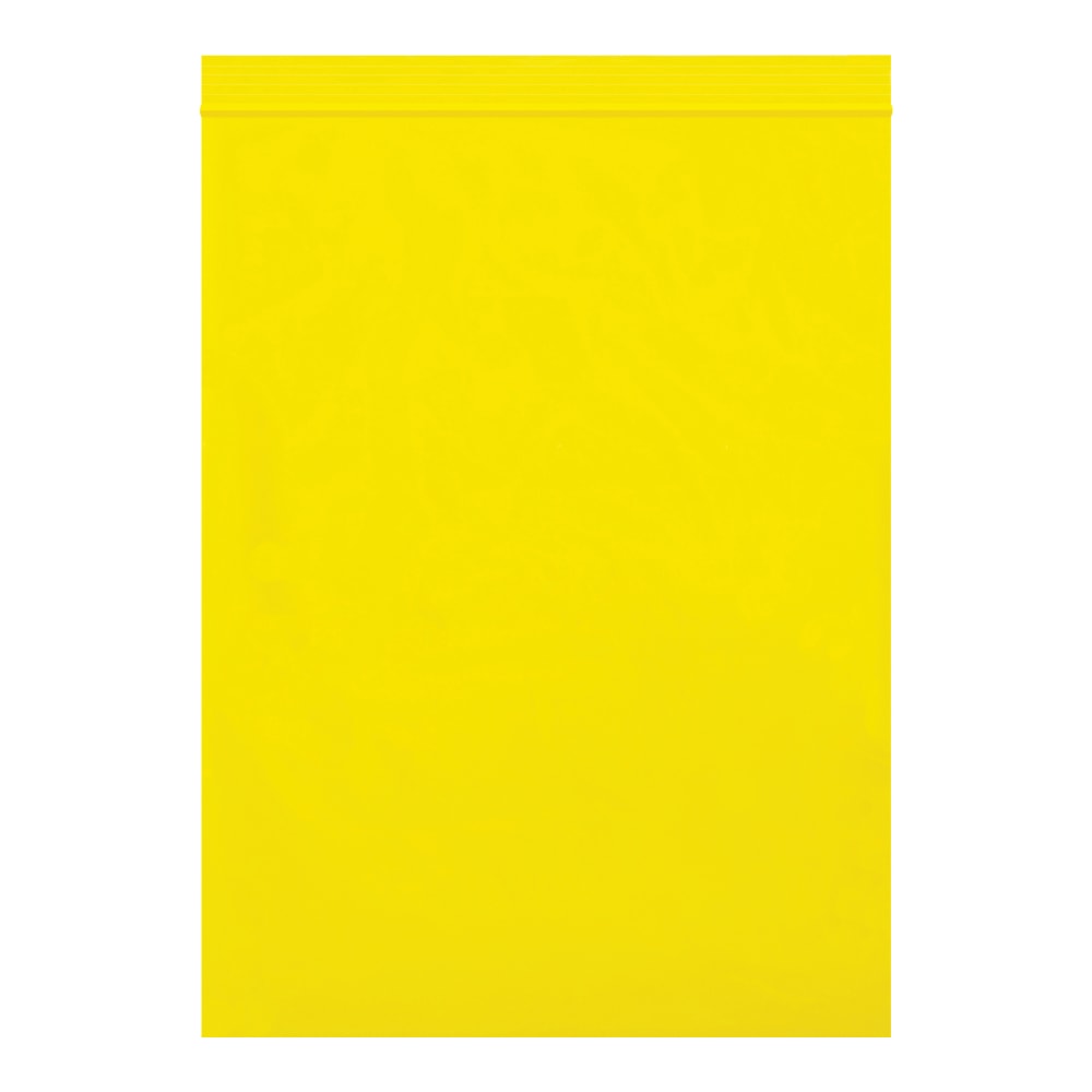 Partners Brand 2 Mil Colored Reclosable Poly Bags, 9in x 12in, Yellow, Case Of 1000