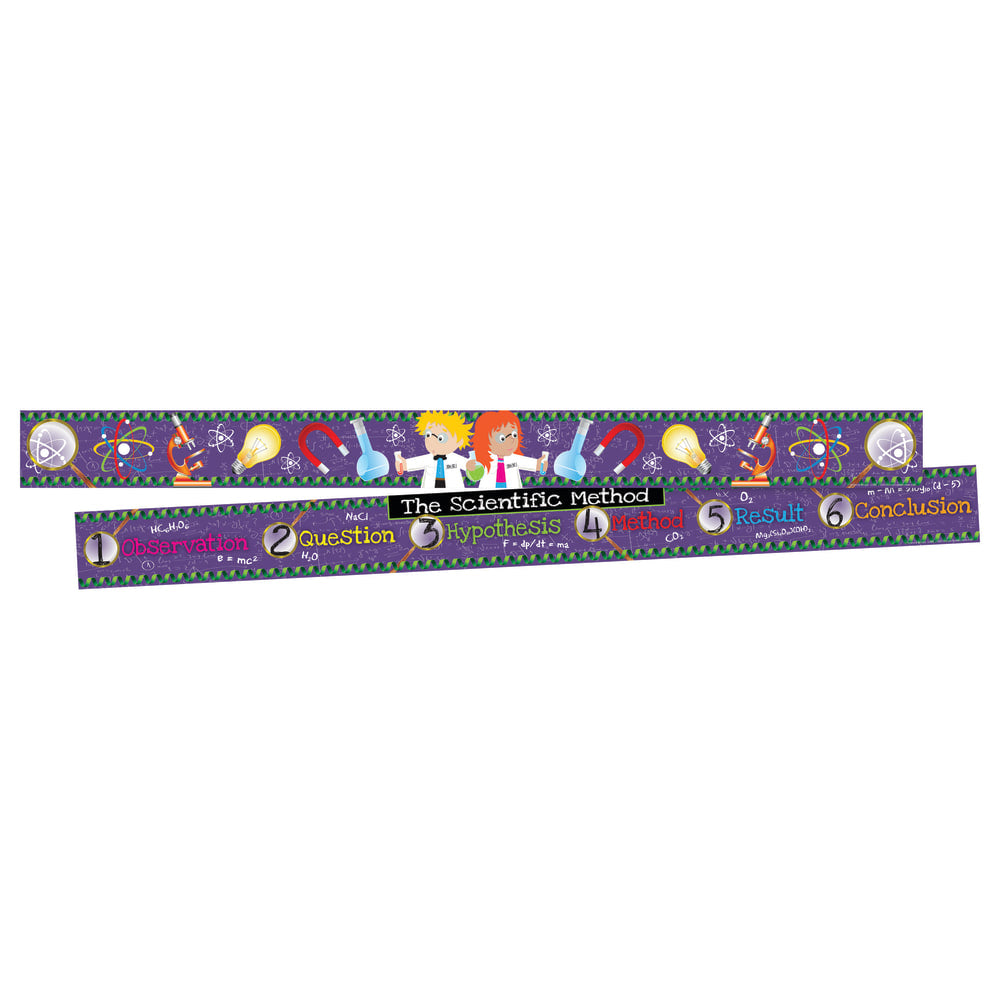 Barker Creek Double-Sided Border Strips, 3in x 35in, Science, Set Of 24