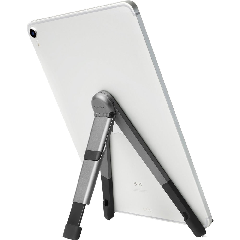 Twelve South Compass Pro for iPad | Portable display stand with 3 viewing/typing angles for all sizes iPad and iPad Pro - 1.3in x 2.6in x - Metal, Silicone - 1 - Space Gray