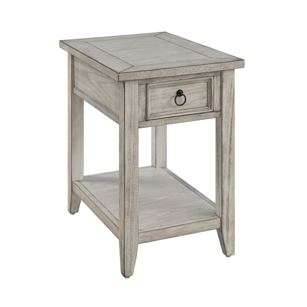 Coast To Coast Summerville 1-Drawer Chairside Table, 24inH x 16inW x 24inD, White