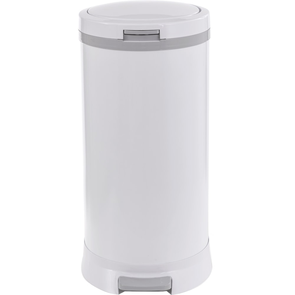Bubula Steel Diaper Pail, 9 Gallons, White