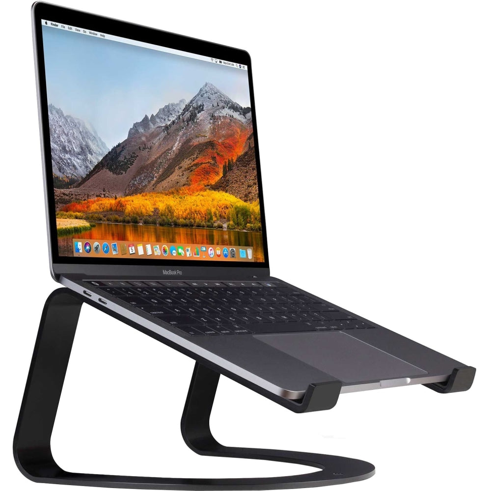 Twelve South Curve for MacBook - Up to 17in Screen Support - 7 lb Load Capacity - 11in Height x 6in Width - Desktop - Aluminum - Matte Black - Ergonomic