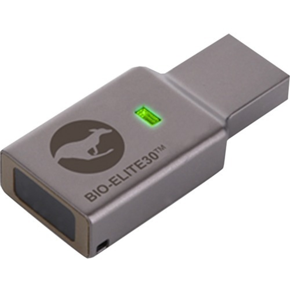 Kanguru Defender Bio-Elite30 Fingerprint Hardware Encrypted USB Flash Drive 32GB - Fingerprint Access AES 256-Bit Hardware Encrypted USB Flash Drive