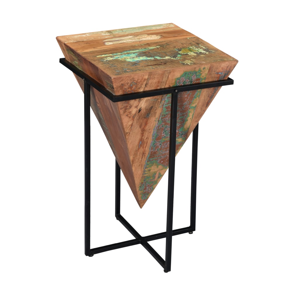 Coast To Coast Triangle Accent Table, 26-1/2inH x 16inW x 16inD, Brown
