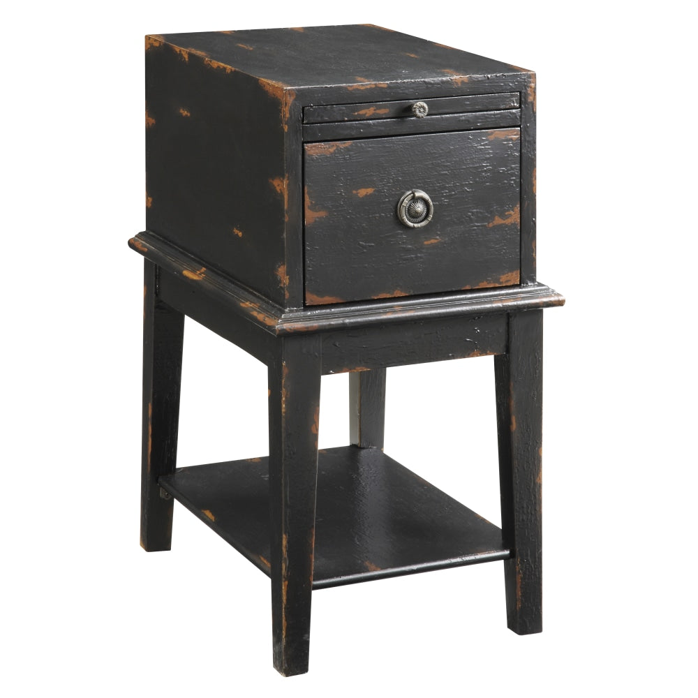 Coast to Coast 1-Drawer Wood Chest Table, Black