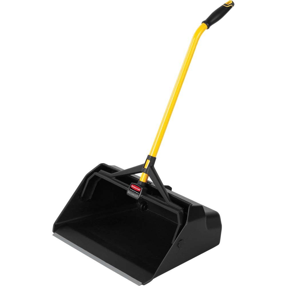 Rubbermaid Commercial Heavy Duty Stand Up Debris Pan - 30in Handle - Plastic - Yellow - 1 Each