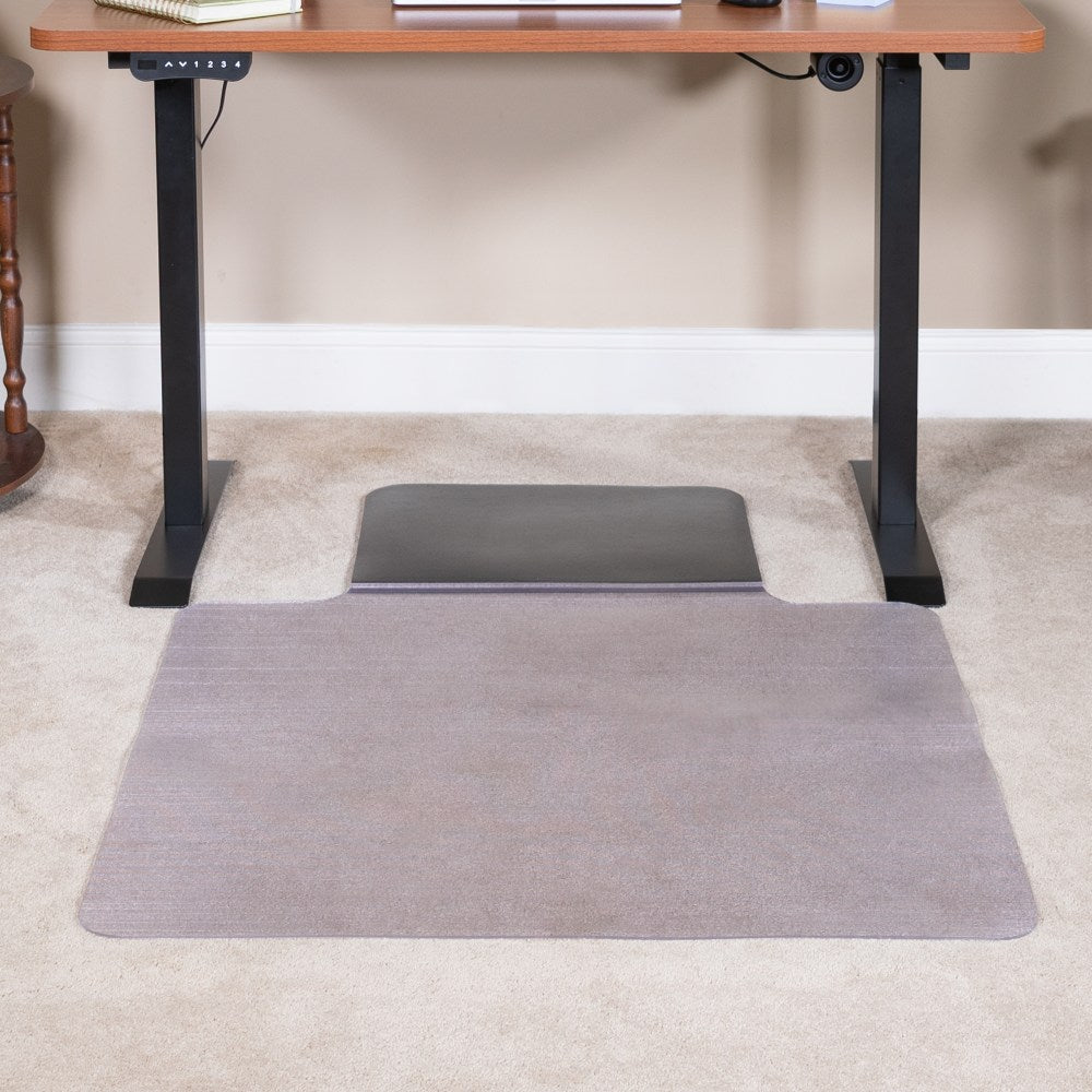 Flash Furniture Sit Or Stand Anti-Fatigue Mat, 36in x 53in, Black/Clear