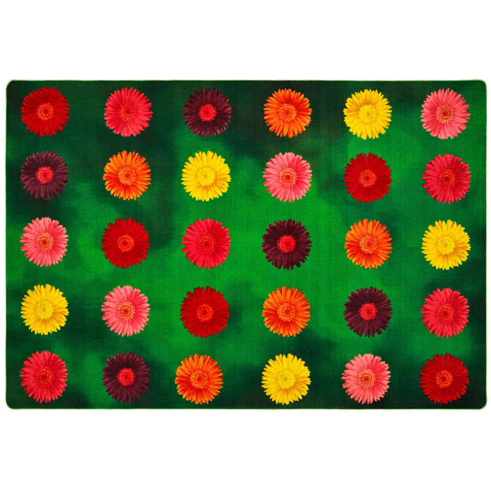 Carpets for Kids Pixel Perfect Collection Flower Power Seating Rug, 8'x 12', Multicolor