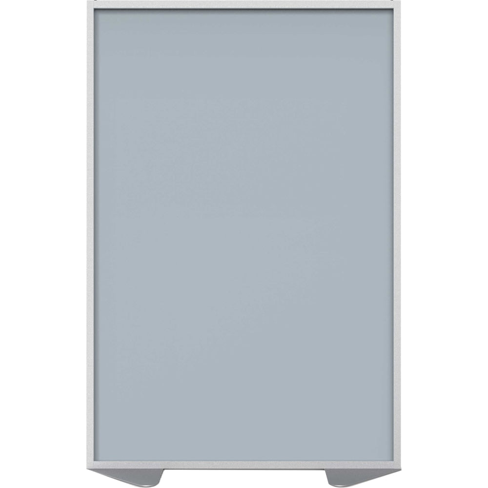 Ghent Floor Partition With Aluminum Frame, 53-7/8inH x 48inW x 2inD, Silver