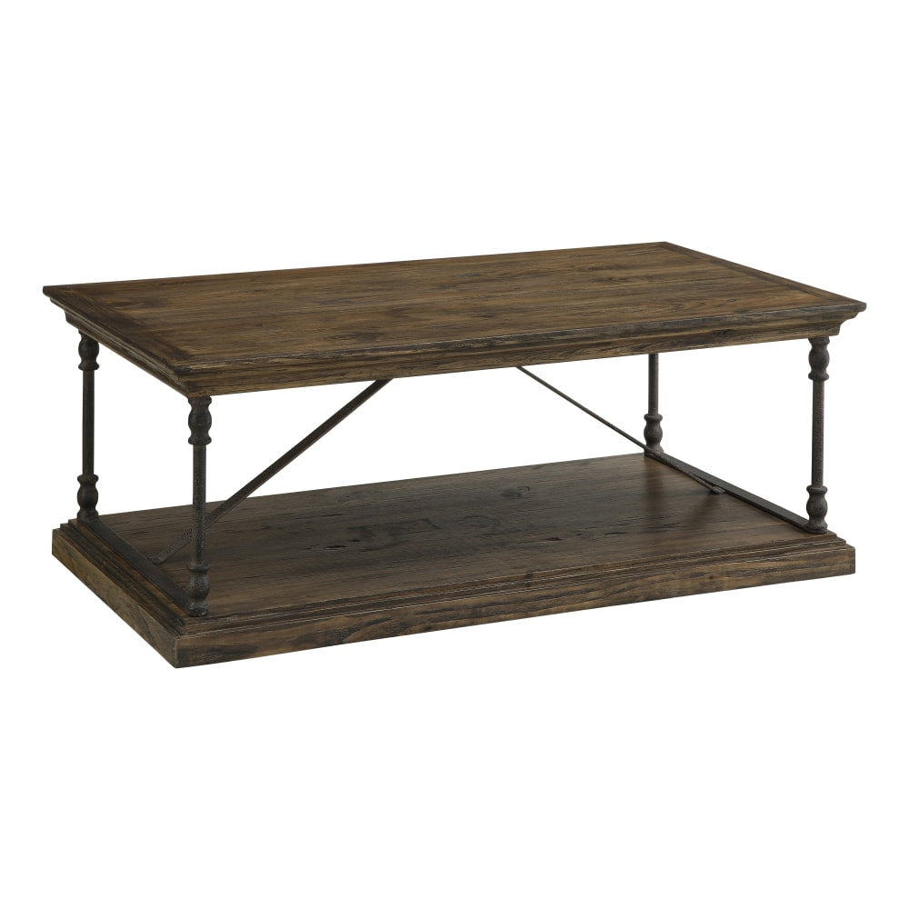 Coast to Coast Corbin 47inW Wood Cocktail Table, Brown