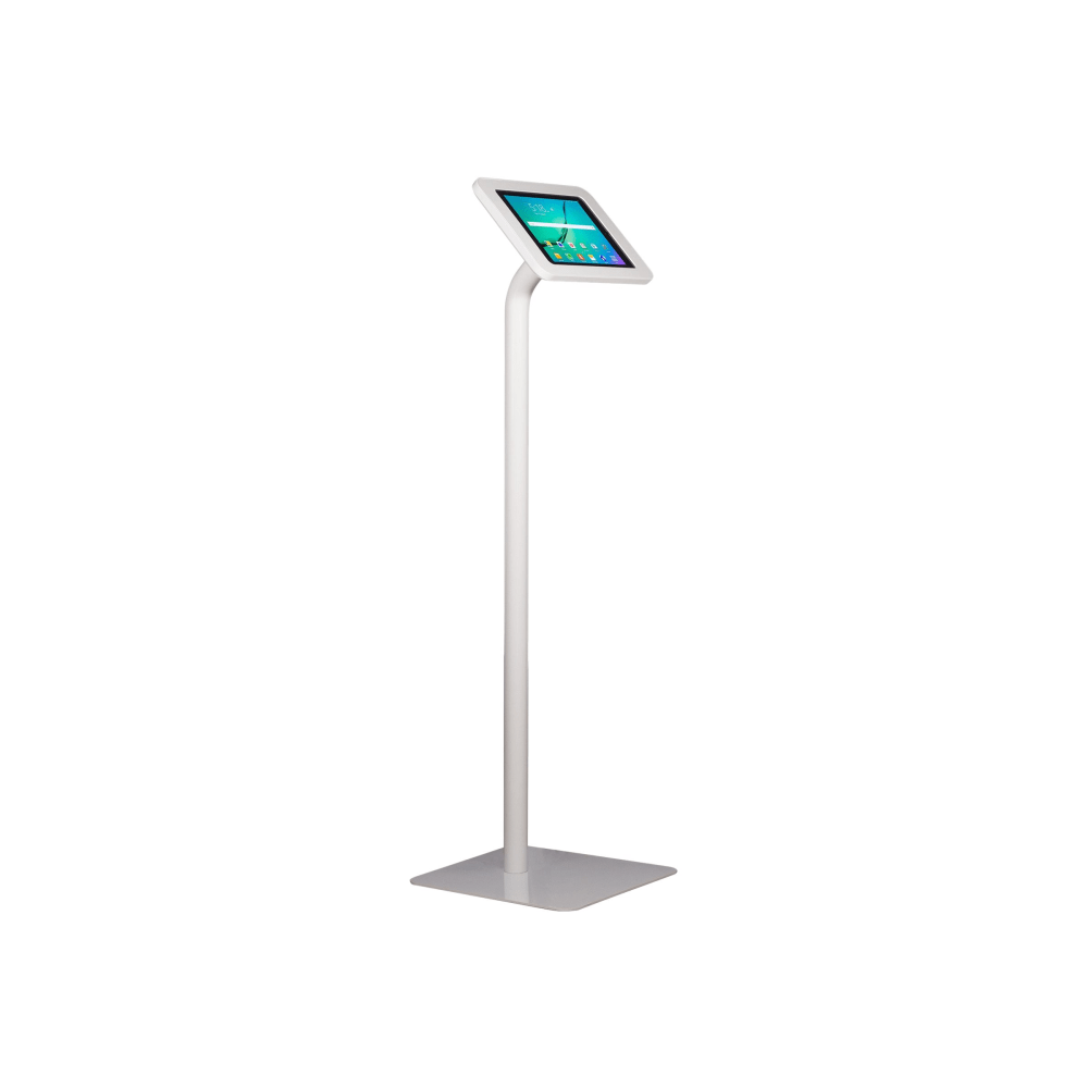 The Joy Factory Elevate II Floor Stand Kiosk - Stand - 45 deg. viewing angle - for tablet - lockable - white - floor-standing - for Samsung Galaxy Tab S2 (9.7 in), Tab S3