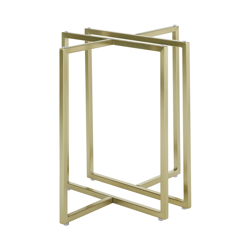 Eurostyle Legend Dining Table Bases, 29inH x 24inW x 13-1/2inD, Matte Brushed Gold, Set Of 2 Bases