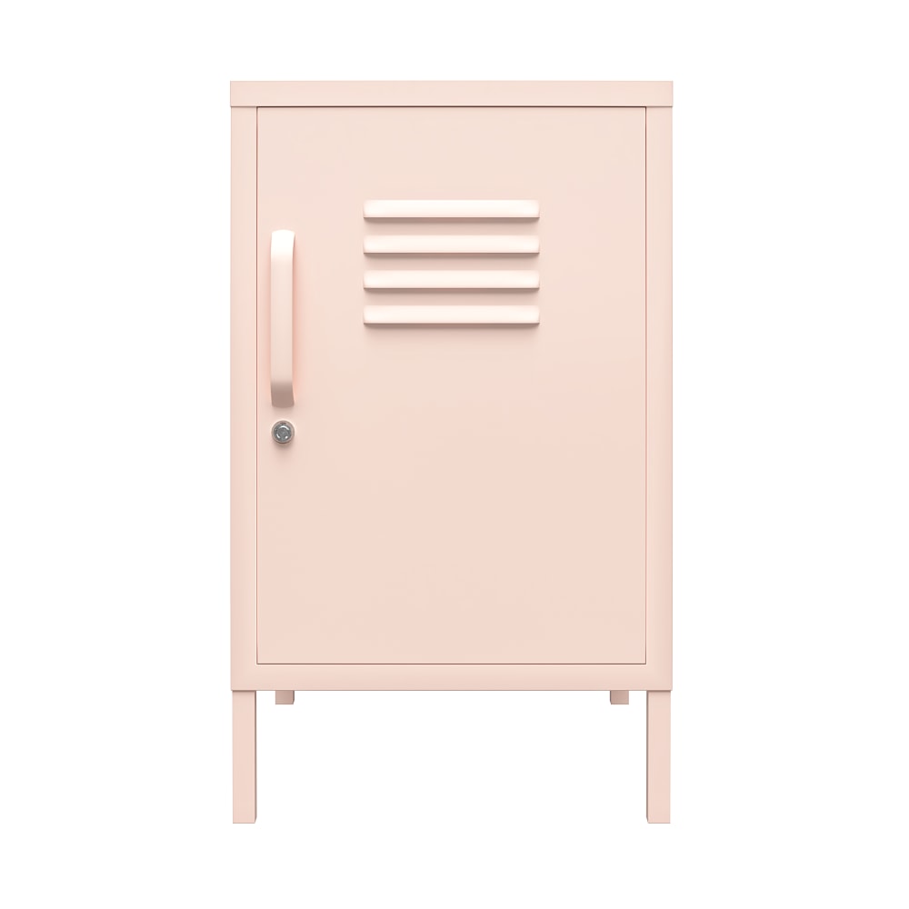 Ameriwood Home Mission District Metal Locker End Table, 27-3/16inH x 15inW x 15-3/4inD, Pink