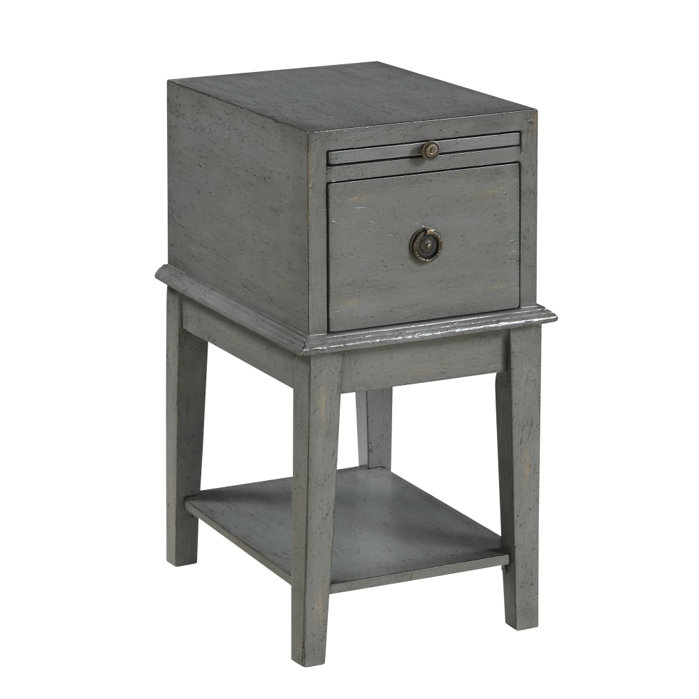 Coast to Coast 1-Drawer Wood Chest Table, Gray
