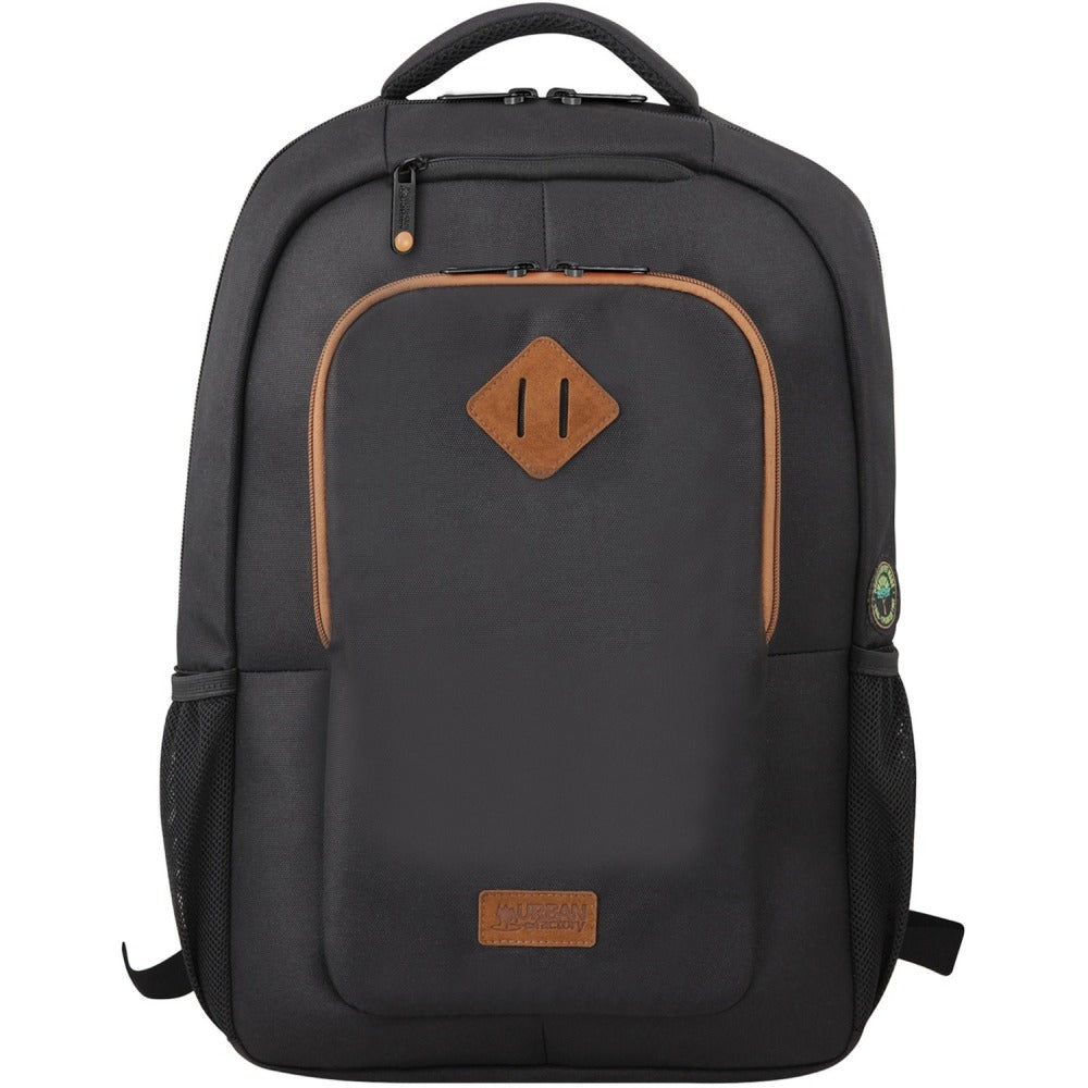 Urban Factory CYCLEE Carrying Case (Backpack) for 10.5in to 14.1in Notebook - Black - Polyester, Polyethylene Terephthalate (PET) Body - Shoulder Strap - 15.7in Height x 12.2in Width x 8.1in Depth - Retail