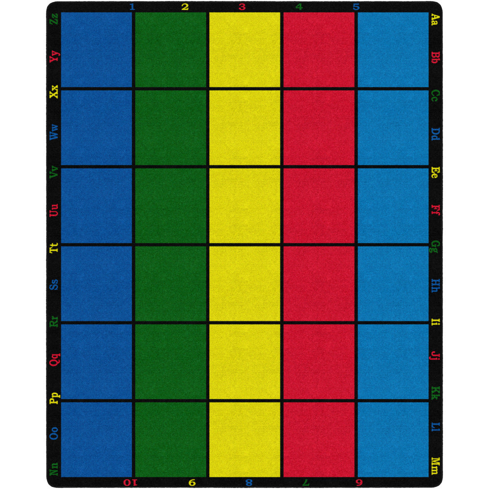 Flagship Carpets Learning Grid Carpet, 10ft 9in x 13ft 2in, Multicolor