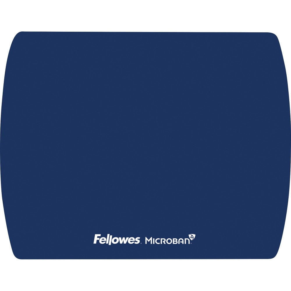 Fellowes Microban Ultra Thin Mouse Pad - Blue - 7in x 9in x 0.1in Dimension - Blue