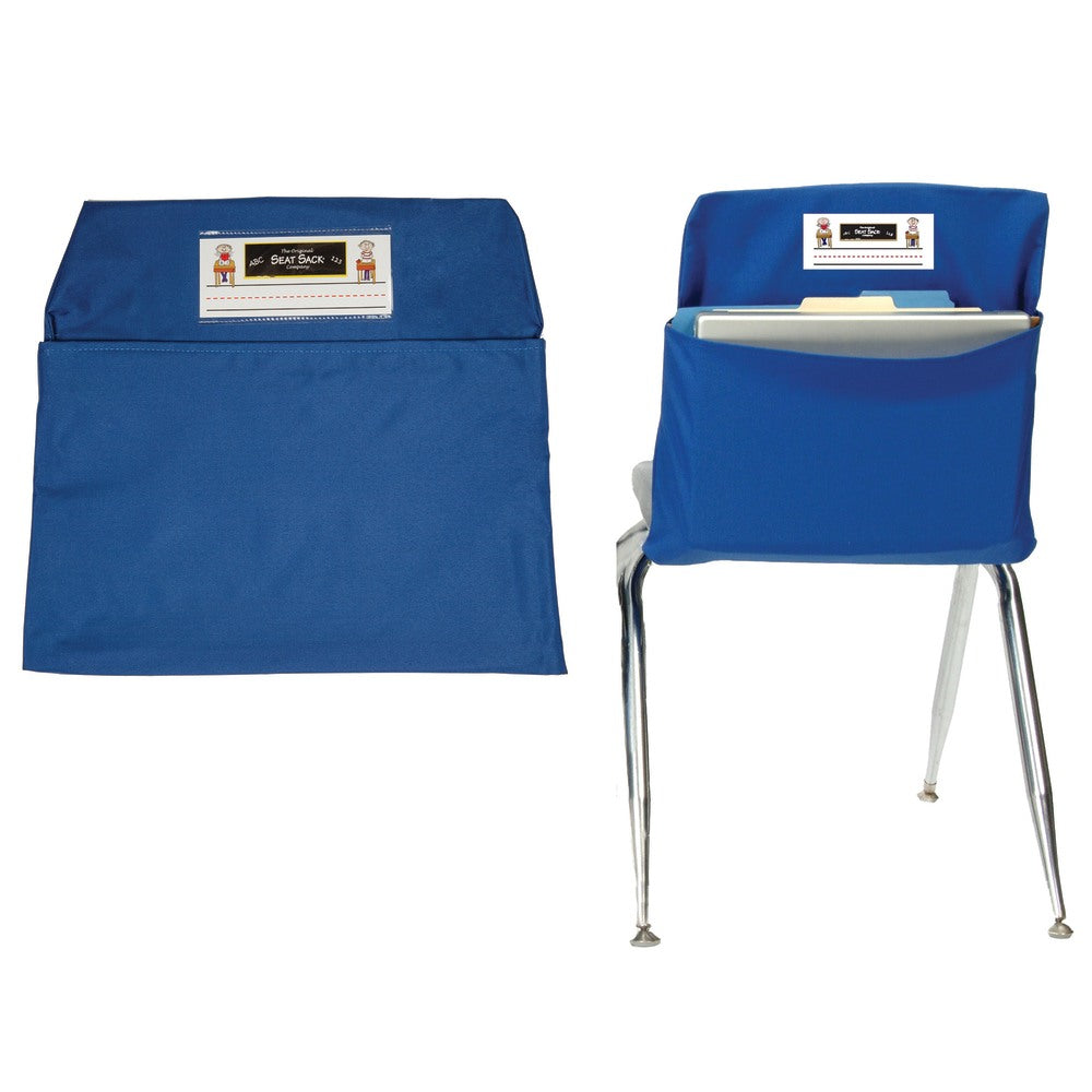 Seat Sack Chair Pocket, Large, 17in, Blue, Pack Of 2