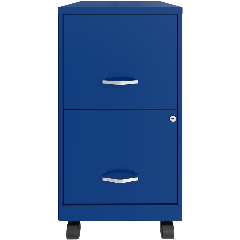 Realspace SOHO Smart 18inD Vertical 2-Drawer Mobile File Cabinet, Blue
