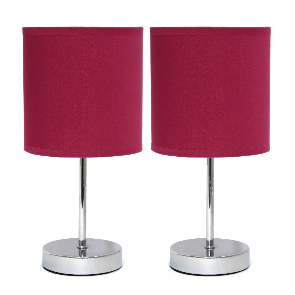 Simple Designs Mini Ceramic Wine Globe Table Lamp Set