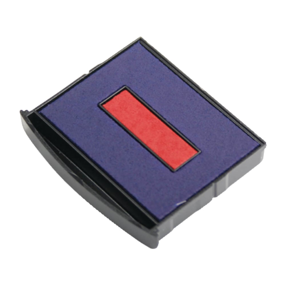 Cosco 2000PLUS Green Line Heavy-Duty 4-In-1 Dater Replacement Stamp Pad, Blue/Red