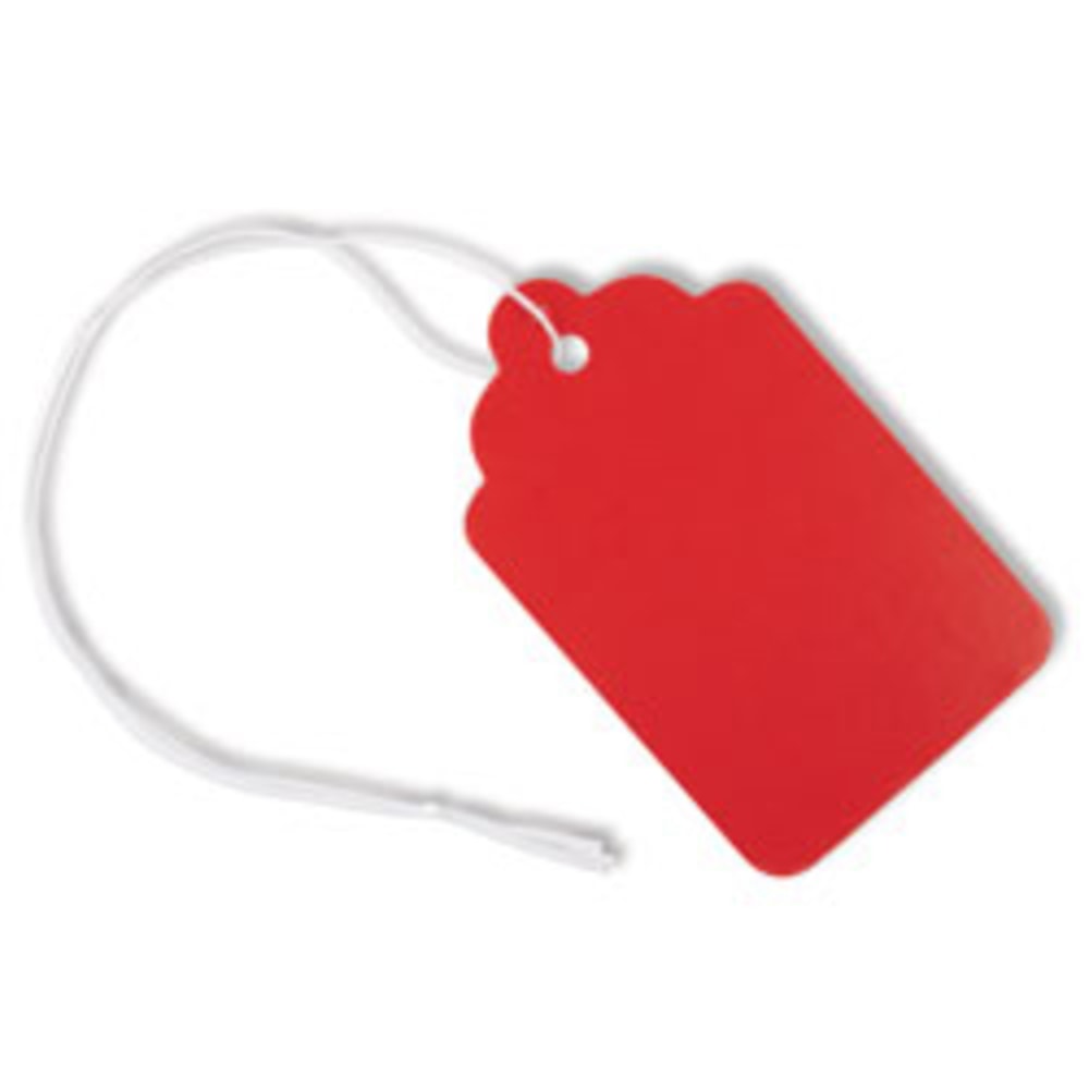 Office Depot Brand Merchandise Tags, Size 8, 1.69in x 2.75in, Red, Pack Of 50