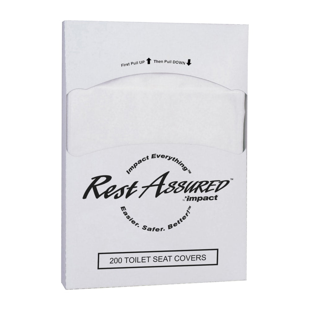 Impact 1/4-Fold Toilet Seat Covers, White, Pack Of 5,000 Covers