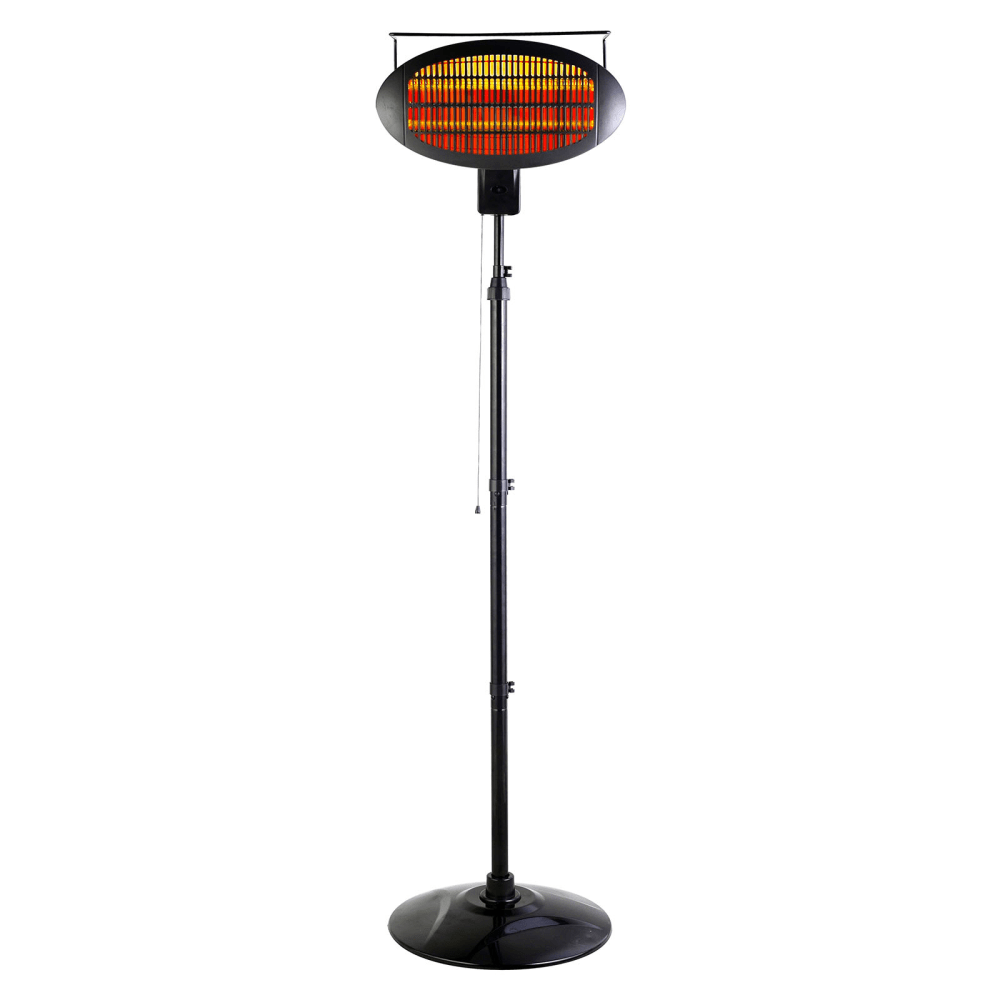 Optimus 1500-Watt Outdoor Floorstanding Infrared Patio Heater With Remote, 20in x 10in