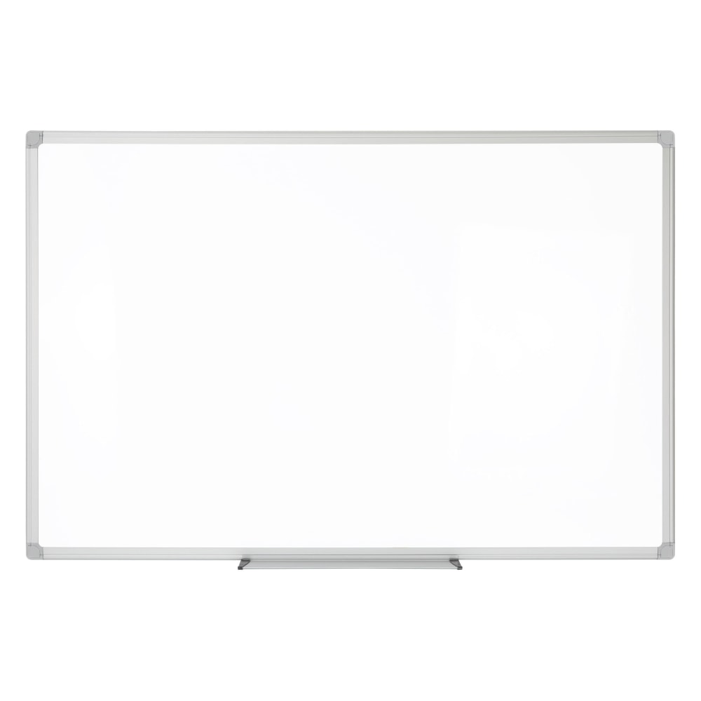 WorkPro Porcelain Magnetic Dry-Erase Whiteboard, 24in x 36in, Aluminum Frame With Silver Finish