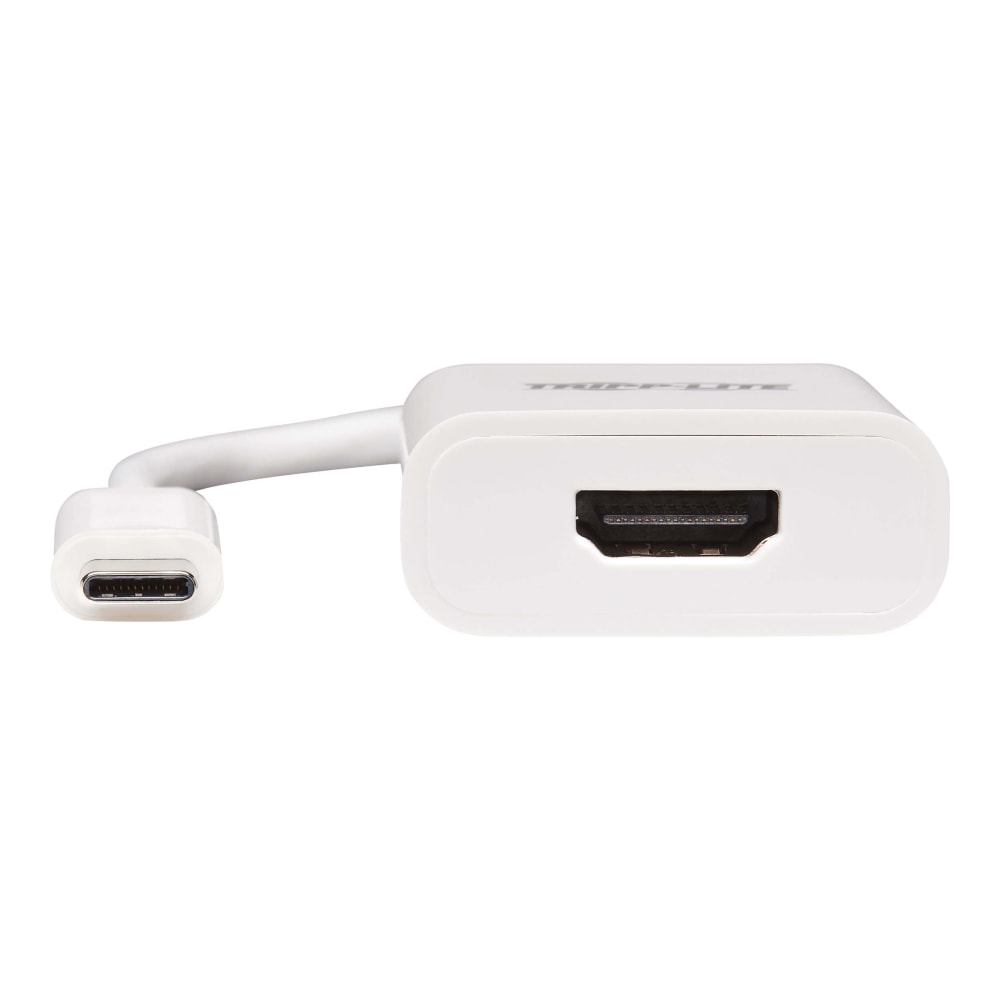 Tripp Lite USB-C to HDMI 4K Adapter with HDR - M/F, Type-C, USB 3.1, Thunderbolt 3 Compatible, 4K @ 60 Hz, White - External video adapter - USB-C 3.1 Gen 1 - HDMI - white