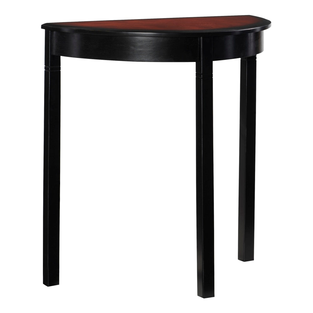 Linon Monroe Demi Console Table, 28inH x 26inW x 13inD, Black Cherry