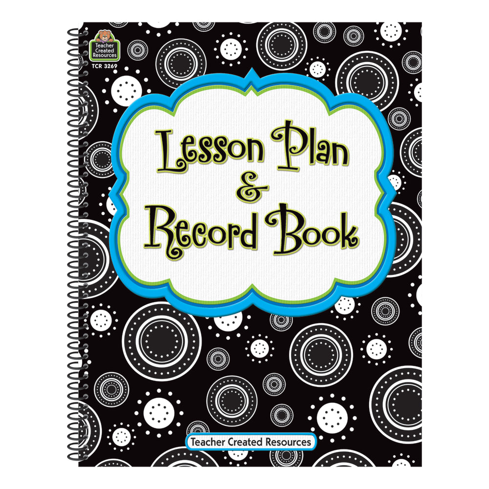 Teacher Created Resources Crazy Circles Lesson Plan And Record Books, Black/White, Pack Of 2