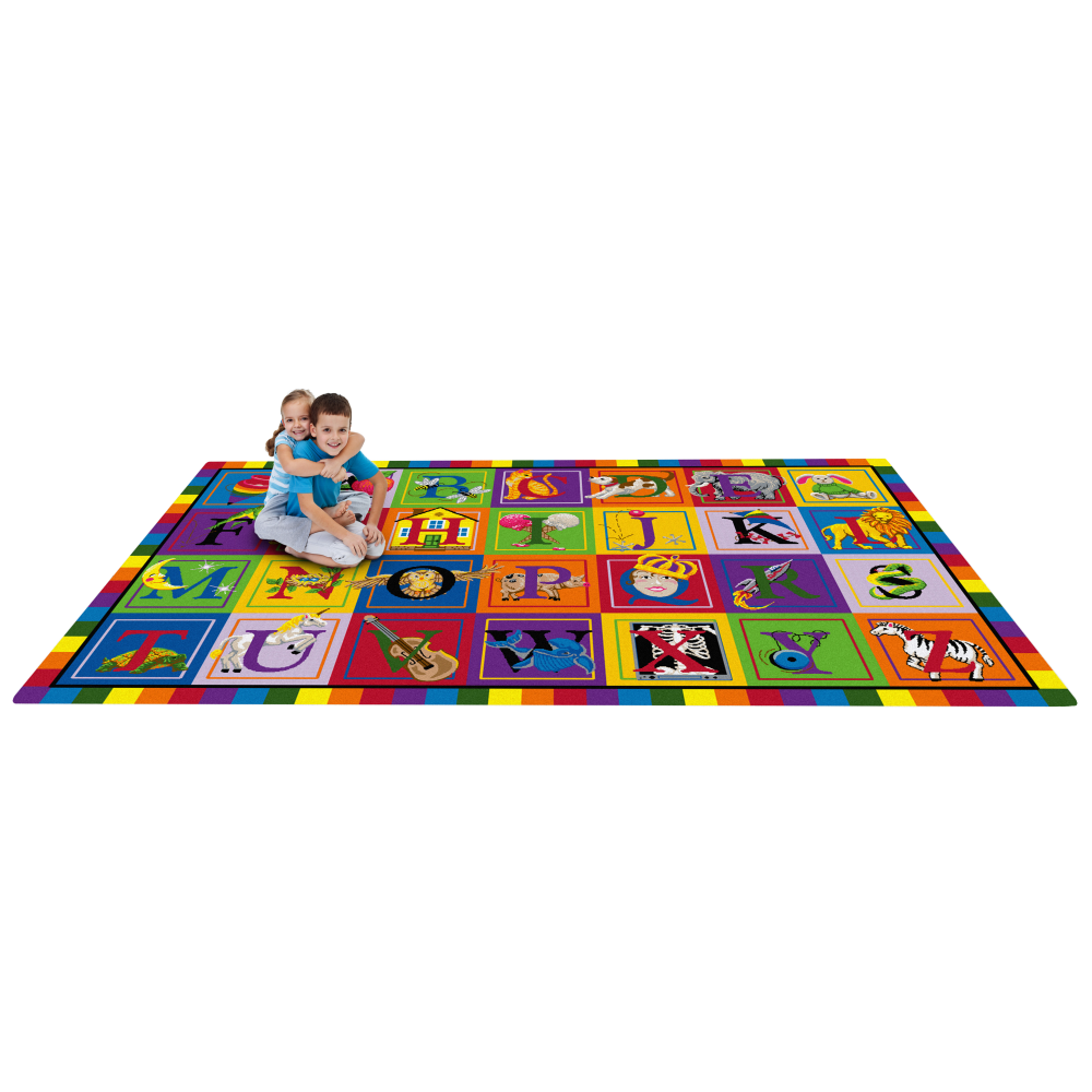 Flagship Carpets ABC Blocks Rug, 10ft 9in x 13ft 2in, Multicolor