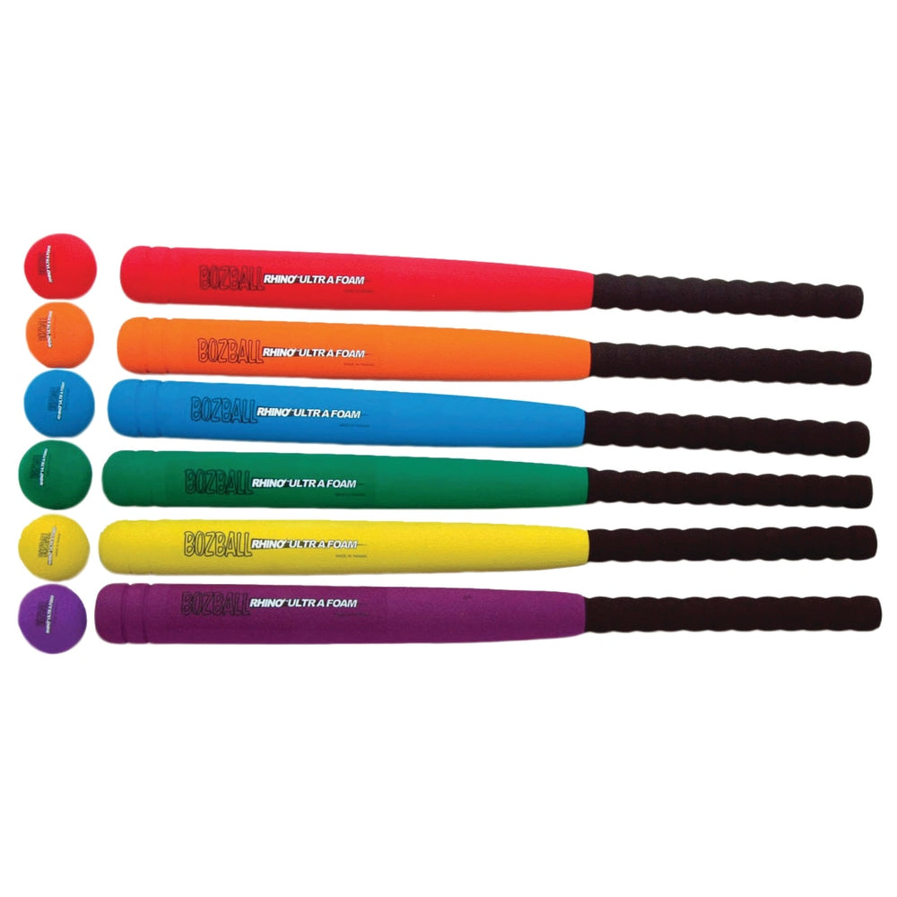 Champion Sports Rhino Ultra Foam 29in Bat And Ball Set, Pre-K - Grade 12, Set Of 6