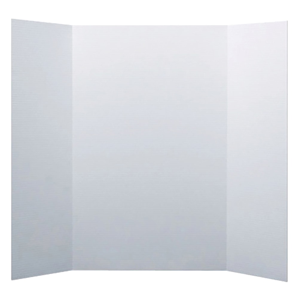 Flipside Corrugated Project Boards, 36in x 48in, White, Box Of 24 Boards