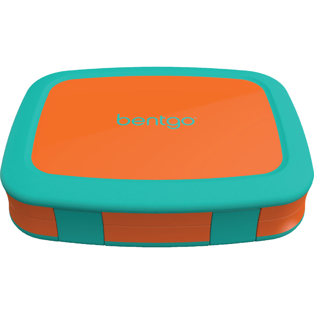 Bentgo Kids Brights Lunch Box, 2inH x 6-1/2inW x 8-1/2inD, Orange