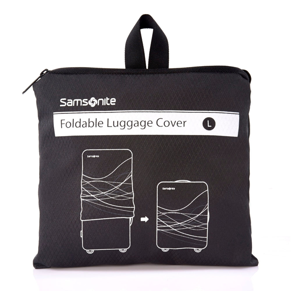 Samsonite Foldable Luggage Cover, 9inH x 7 7/8inW x 1 9/16inD, Black