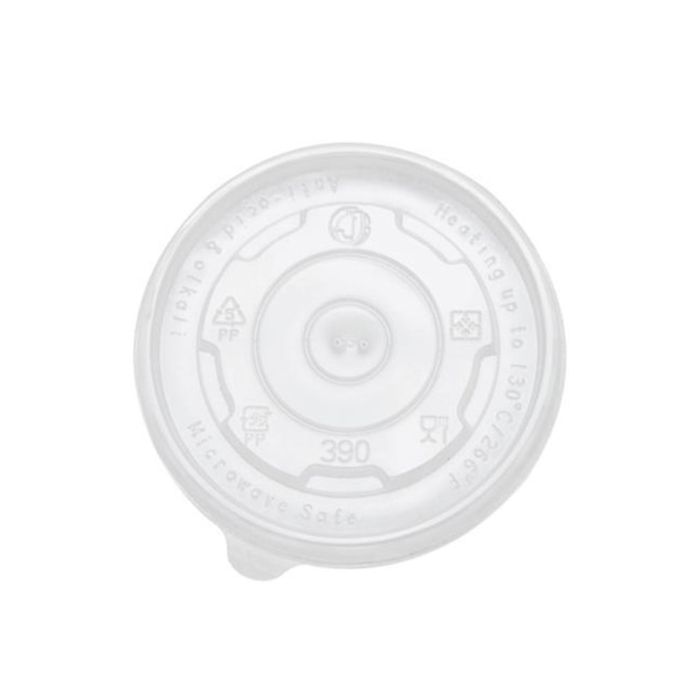Karat Flat Lids For 12 Oz Paper Food Cups, Clear, Case Of 1,000 Lids