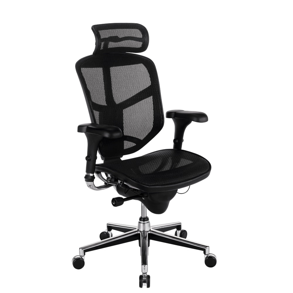 WorkPro Quantum 9000 Series Ergonomic Mesh High-Back Executive Chair, Black, BIFMA Compliant