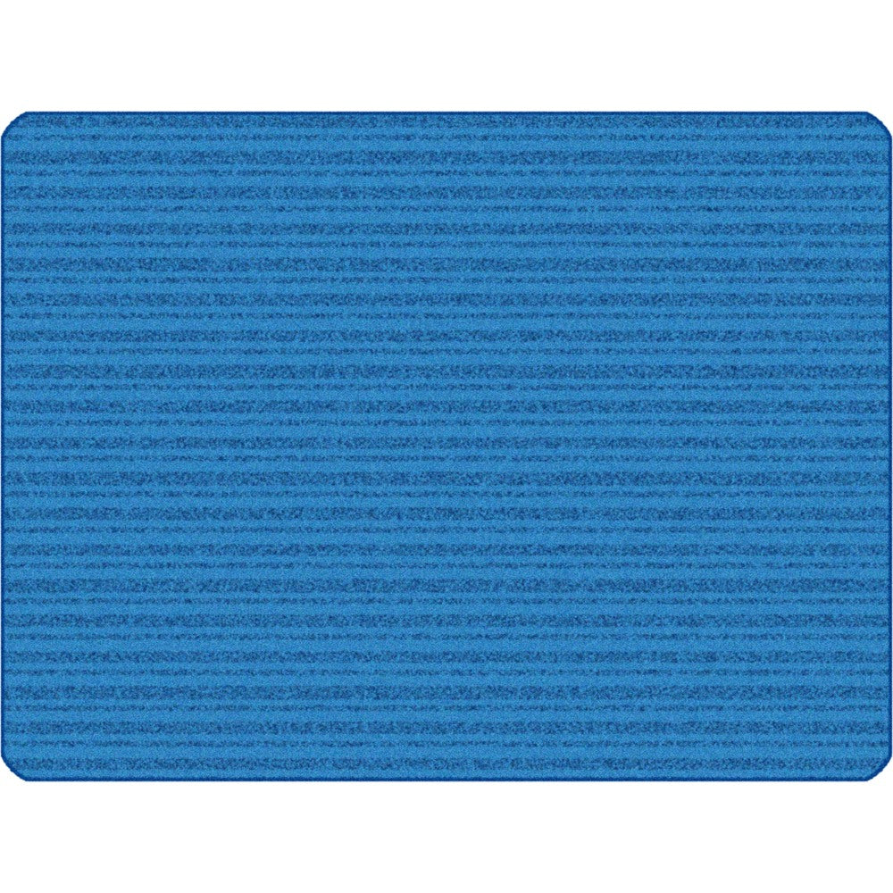 Carpets for Kids KIDSoft Subtle Stripes Tonal Solid Rug, 4" x 6ft, Primary Blue