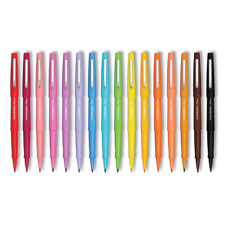 Flair Scented Felt Tip Porous Point Pen, Stick, Medium 0.7 mm, Sunday Brunch Scents, Assorted Ink and Barrel Colors, 16/Pack