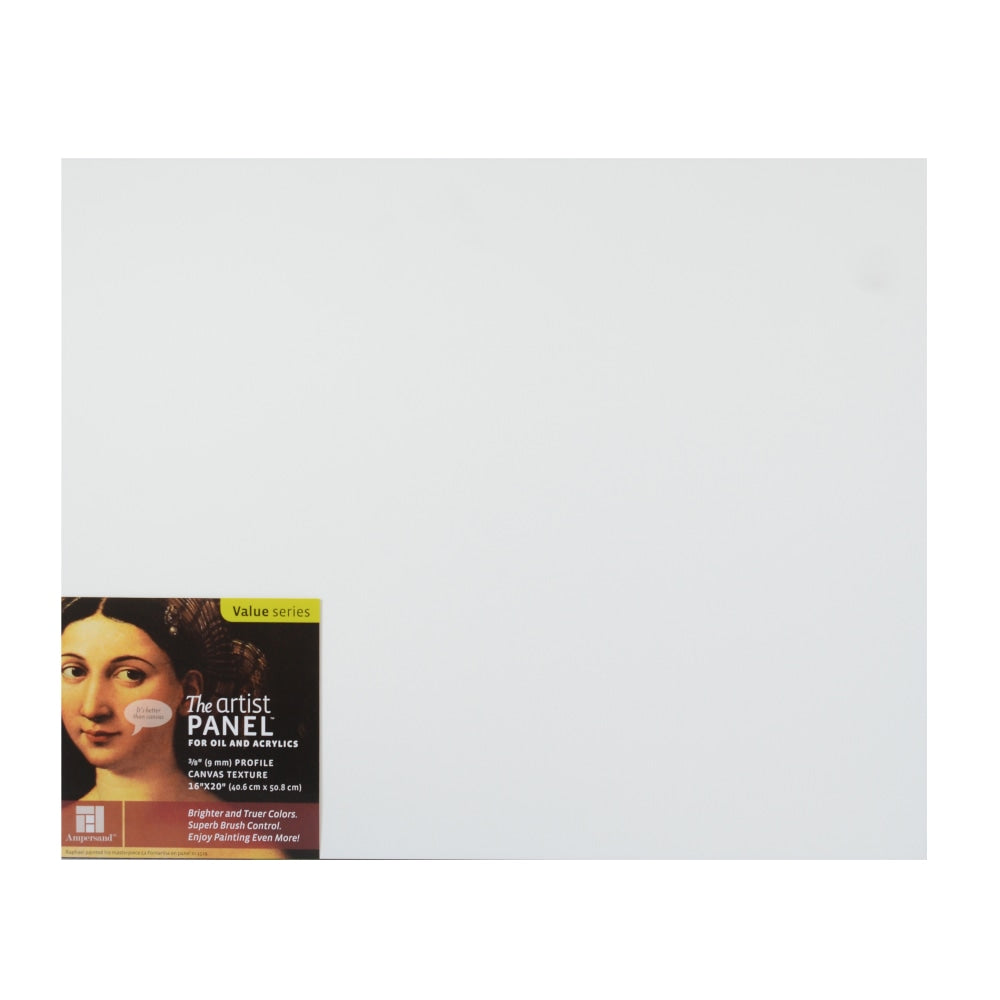 Ampersand Artist Panel Canvas Texture Flat Profile, 16in x 20in, 3/8in, Pack Of 2