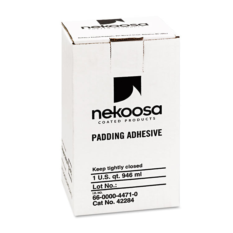 Fan-Out Padding Adhesive, 32 Oz, Dries Clear